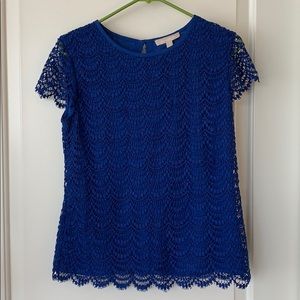 Banana Republic blue lace blouse